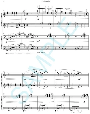 Hollyhocks - Duncan - Piano Duet (1 Piano, 4 Hands) - Sheet Music