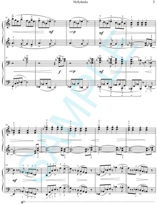 Hollyhocks - Duncan - Piano Duet (1 Piano, 4 Hands) - Sheet Music