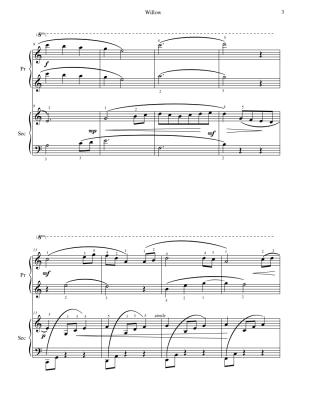 Willow - Griesdale - Piano Duet (1 Piano, 4 Hands) - Sheet Music