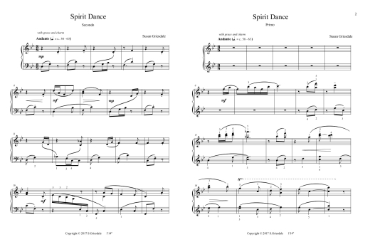 Spirit Dance - Griesdale - Piano Duet (1 Piano, 4 Hands) - Sheet Music