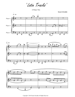 Latin Tracks - Griesdale - Piano Trio (1 Piano, 6 Hands) - Book