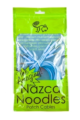 Nazca Audio Noodles - Patch Cables 3.5mm TS to 3.5mm TS - 100cm - Blue (5-Pack)