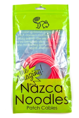 Nazca Audio Noodles - Patch Cables 3.5mm TS to 3.5mm TS - 100cm - Pink (5-Pack)