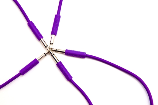 Patch Cables 3.5mm TS to 3.5mm TS - 100cm - Violet (5-Pack)