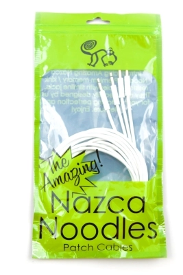 Nazca Audio Noodles - Patch Cables 3.5mm TS to 3.5mm TS - 100cm - White (5-Pack)