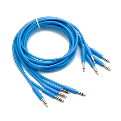 Nazca Audio Noodles - Patch Cables 3.5mm TS to 3.5mm TS - 150cm - Blue (5-Pack)