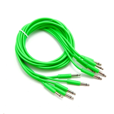 Patch Cables 3.5mm TS to 3.5mm TS - 150cm - Green (5-Pack)