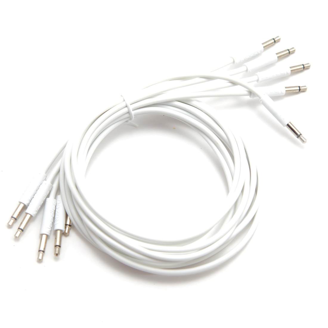 Patch Cables 3.5mm TS to 3.5mm TS - 150cm - White (5-Pack)