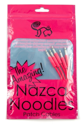 Nazca Audio Noodles - Patch Cables 3.5mm TS to 3.5mm TS - 15cm - Pink (5-Pack)
