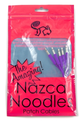Nazca Audio Noodles - Patch Cables 3.5mm TS to 3.5mm TS - 25cm - Violet (5-Pack)