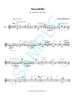 Snowdrifts - Duncan - Piano Duet (1 Piano, 4 Hands) - Sheet Music