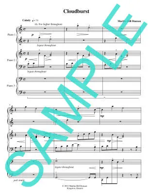 Cloudburst - Duncan - Piano Trio (1 Piano, 6 Hands) - Sheet Music