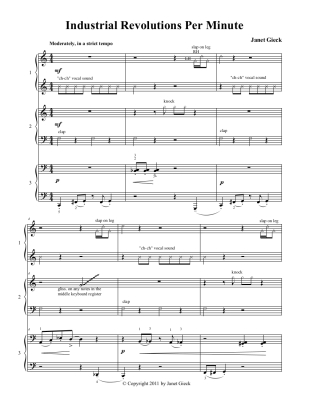 Industrial Revolutions Per Minute - Gieck - Piano Trio (1 Piano, 6 Hands) - Sheet Music