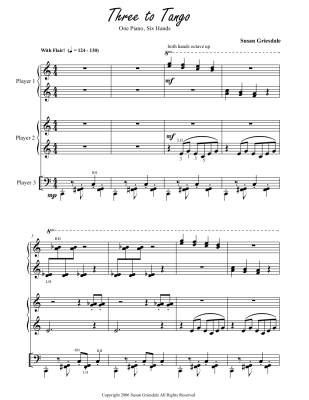 Three To Tango - Griesdale - Piano Trio (1 Piano, 6 Hands) - Sheet Music
