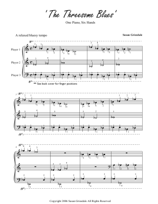 The Threesome Blues - Griesdale - Piano Trio (1 Piano, 6 Hands) - Book