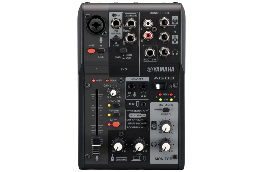 AG03MK2 3-Channel Live Streaming Loopback Audio USB Mixer - Black