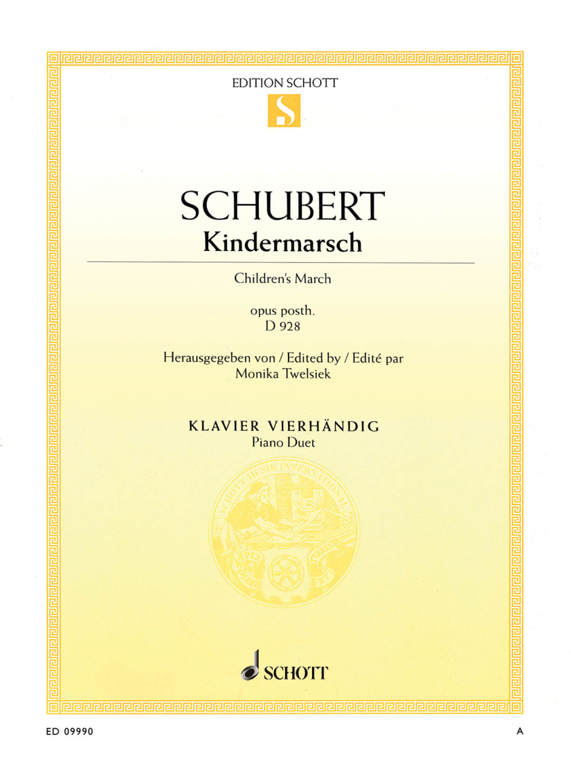Children\'s March op. Post. D928 - Schubert/Twelsiek - Piano Duet (1 Piano, 4 Hands) - Sheet Music