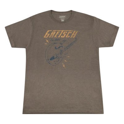 Gretsch Guitars - Lightning Bolt T-Shirt in Brown - Medium