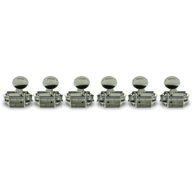 Kluson - 3 Per Side Vintage Diecast Series Tuning Machines - Chrome with Oval Button