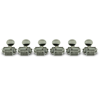 Kluson - 3 Per Side Vintage Diecast Series Tuning Machines - Chrome with Oval Button