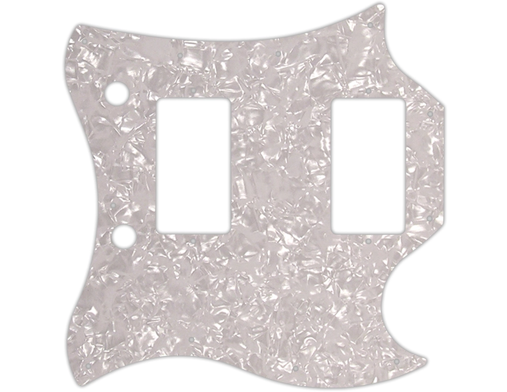 Custom Pickguard For Gibson 1963-1970 Full Face SG - White Pearl