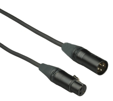 BRTB - AMN-5 Pro Series Black Plated XLR Cable - 5 Foot