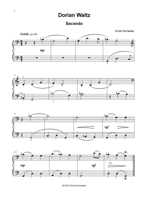 Dorian Waltz - Schneider - Piano Duet (1 Piano, 4 Hands) - Sheet Music