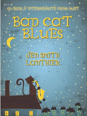 Debra Wanless Music - Bad Cat Blues - Lanthier - Piano Duet (1 Piano, 4 Hands) - Sheet Music