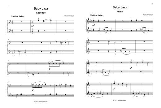 Baby Jazz - Knelman - Piano Duet (1 Piano, 4 Hands) - Sheet Music