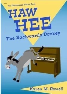 Debra Wanless Music - Haw Hee (The Backwards Donkey) - Rowell - Piano Duet (1 Piano, 4 Hands) - Sheet Music