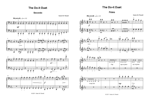 The Do-It Duet - Rowell - Piano Duet (1 Piano, 4 Hands) - Sheet Music