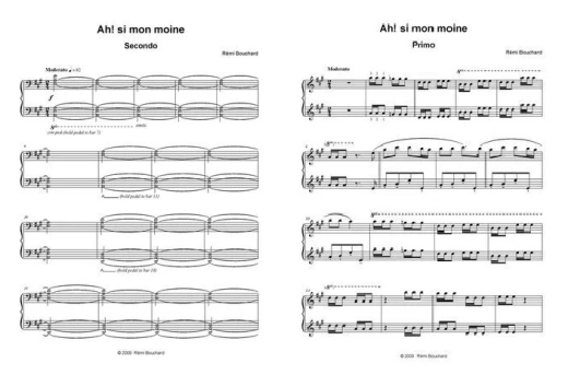 Ah! si mon moine - Bouchard - Piano Duet (1 Piano, 4 Hands) - Sheet Music