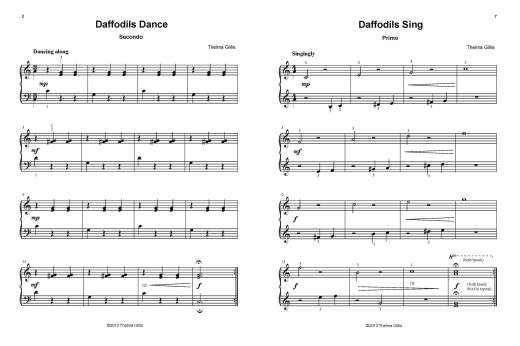Daffodils - Gillis - Piano Duet (1 Piano, 4 Hands) - Book