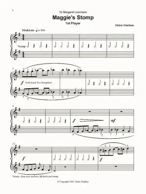 Maggie\'s Stomp - Wanless - Piano Trio (1 Piano, 6 Hands) - Sheet Music
