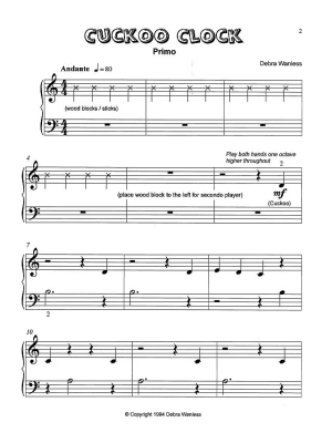 Cuckoo Clock - Wanless - Piano Duet (1 Piano, 4 Hands) - Sheet Music