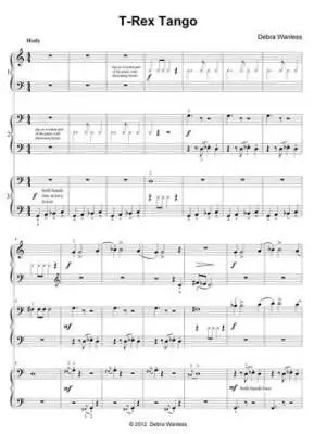 T- Rex Tango - Wanless - Piano Trio (1 Piano, 6 Hands) - Book