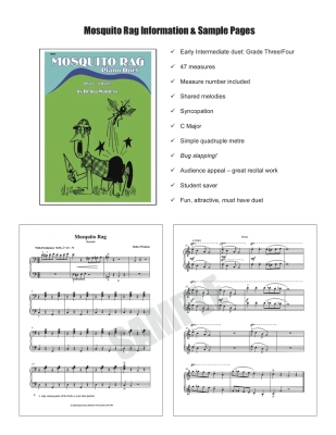 Mosquito Rag - Wanless - Piano Duet (1 Piano, 4 Hands) - Sheet Music