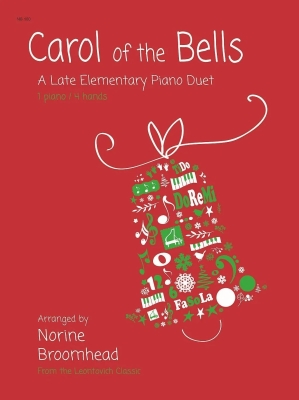 Debra Wanless Music - Carol of the Bells - Broomhead - Piano Duet (1 Piano, 4 Hands) - Sheet Music