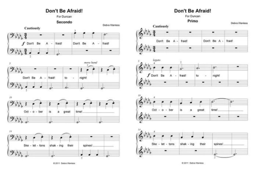 Don\'t Be Afraid - Wanless - Piano Duet (1 Piano, 4 Hands) - Sheet Music