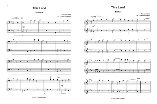 This Land - Sawatsky - Piano Duet (1 Piano, 4 Hands) - Sheet Music