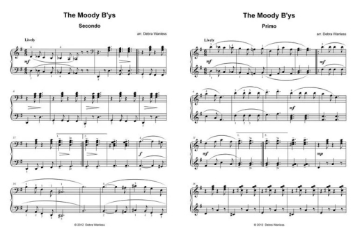 The Moody B\'ys - Wanless - Piano Duet (1 Piano, 4 Hands) - Sheet Music