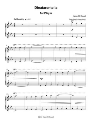 Dinatarantella - Rowell - Piano Trio (1 Piano, 6 Hands) - Sheet Music