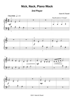 Nick Nack Piano Wack - Rowell - Piano Trio (1 Piano, 6 Hands) - Sheet Music