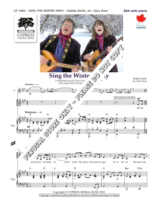 Sing the Winter Away - Smith/Ewer - SSA