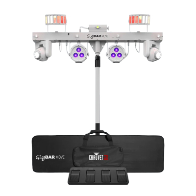 Chauvet DJ - GigBAR Move 5-in-1 Lighting System with Stand, Bag and Remote - White