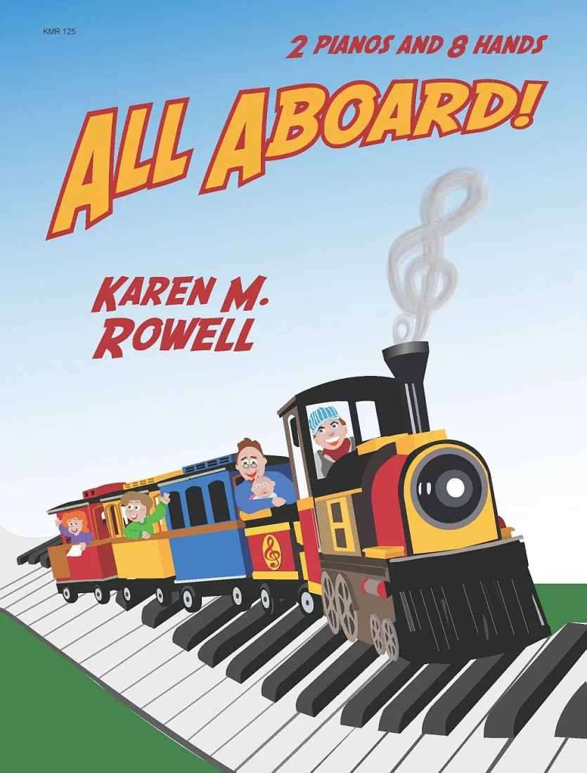 All Aboard - Rowell - Piano Quartet (2 Pianos, 8 Hands) - Sheet Music