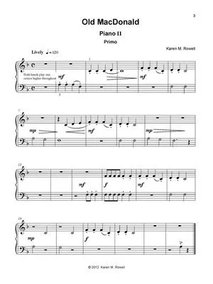 Barnyard Suite - Rowell - Piano Quartet (2 Pianos, 8 Hands) - Sheet Music