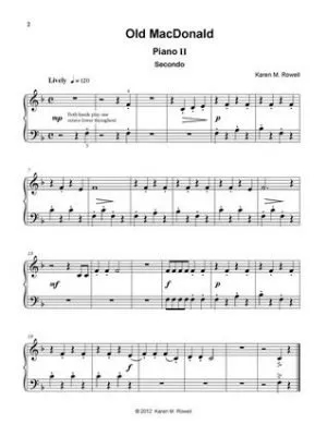 Barnyard Suite - Rowell - Piano Quartet (2 Pianos, 8 Hands) - Sheet Music