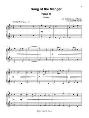 Song of the Manger - Rowell - Piano Quartet (2 Pianos, 8 Hands) - Sheet Music