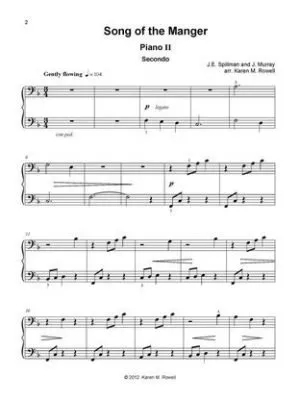 Song of the Manger - Rowell - Piano Quartet (2 Pianos, 8 Hands) - Sheet Music
